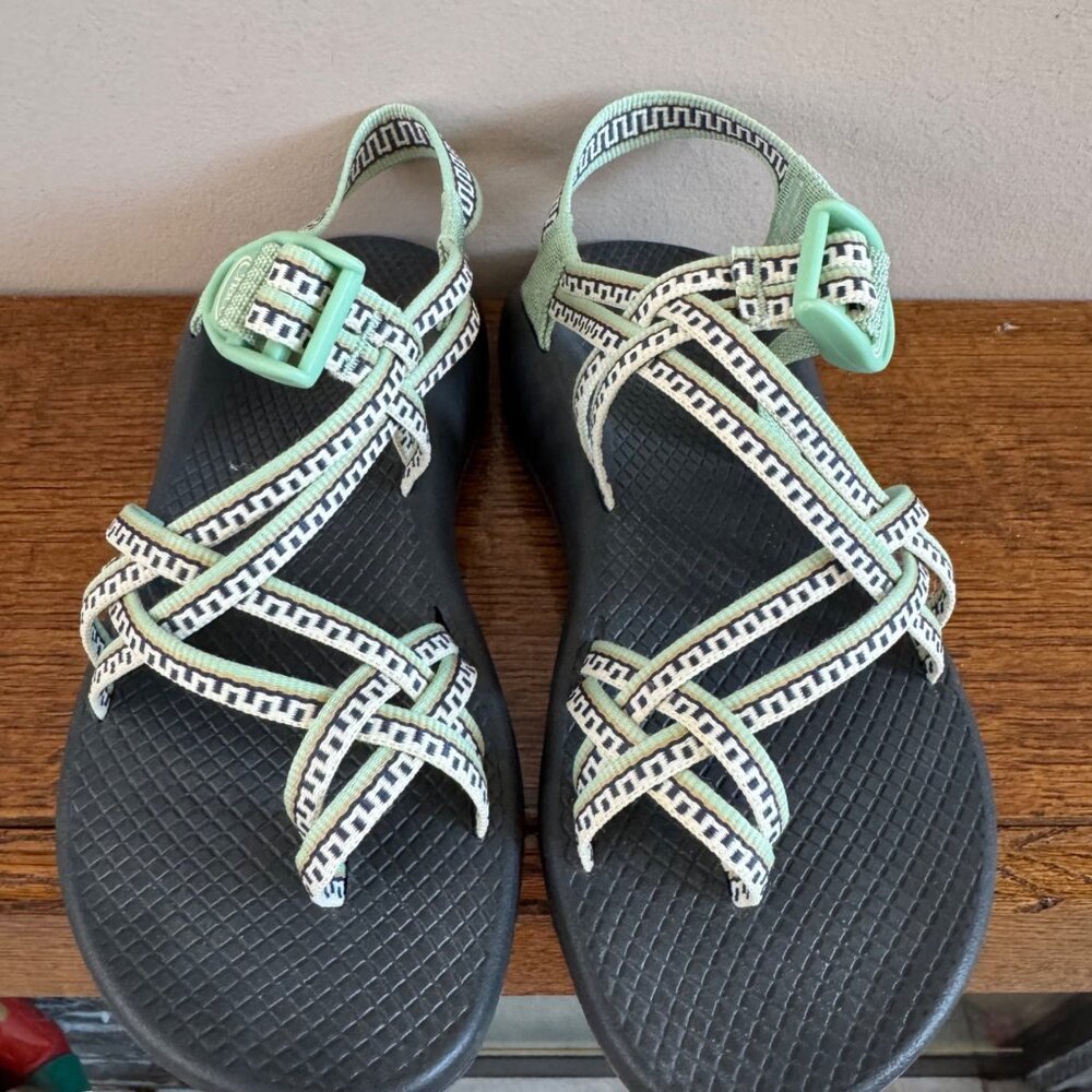 Chaco Women's Eco Tread Sandals Adjustable Strap Durable Sole Green Black Size 7 - Picture 13 of 16